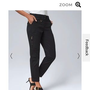 White House Black Market Black Slim Crop Pants